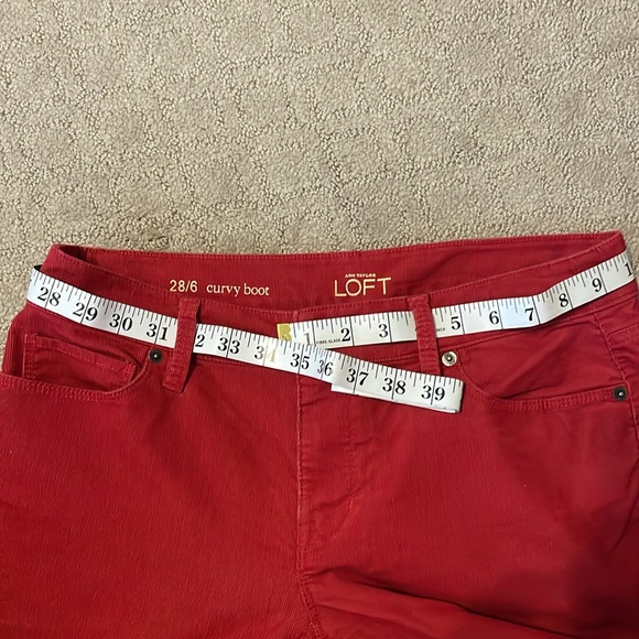 Loft red corduroy pants - Picture 7 of 8